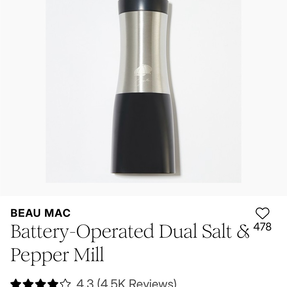 Battery Operated Dual Salt and Pepper Mill